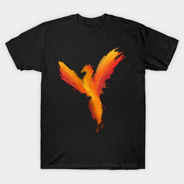 Dry brush phoenix T-Shirt by xaxuokxenx